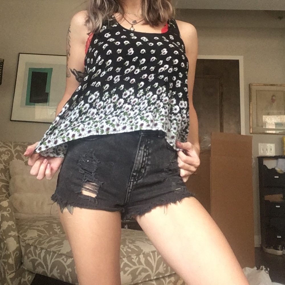 Pacsun Floral Crop Top